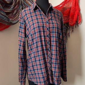 Eddie Bauer flannel button down top